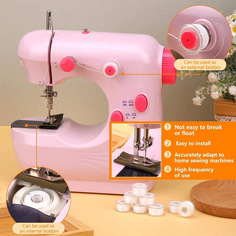 UzecPk Thread for Sewing, 12 PCS White Sewing Machine Thread Prewound Bobbins Size a Sa156 for Embroidery and Hand Sewing DIY 50yds/Spool - Image 5